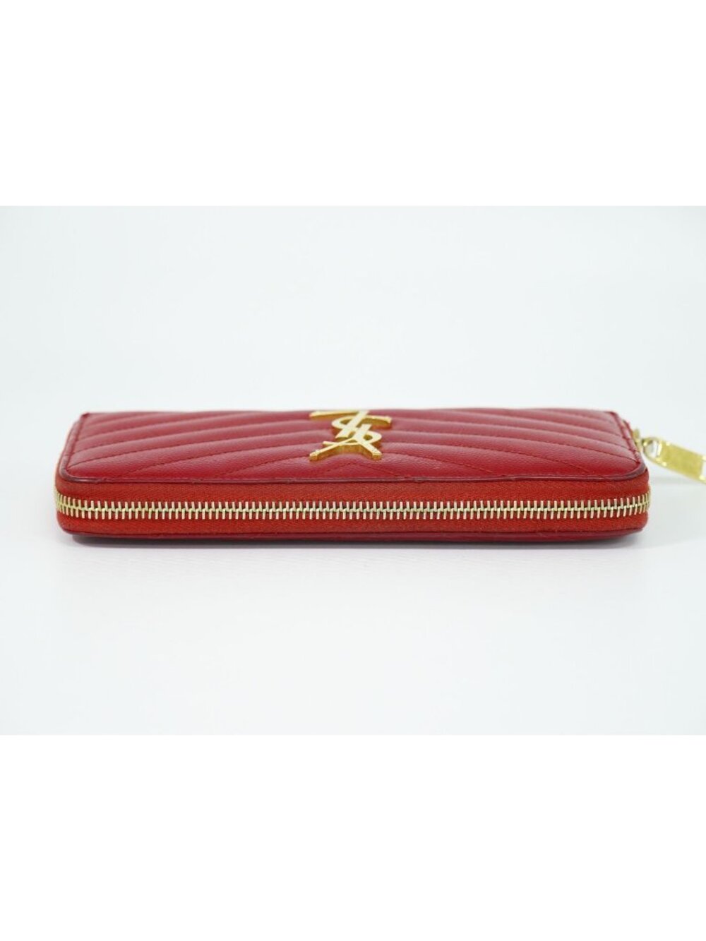 Saint Laurent YSL Cassandra Stitch Leather Zip Around Wallet - Picture 5 of 9